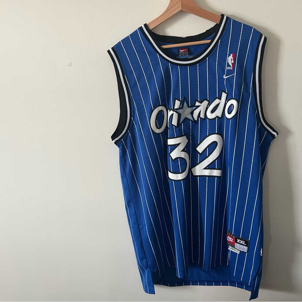 NEW Nike NBA Pinstripe Orlando Magic O’Neal 32 Jersey Mens Sz XXL